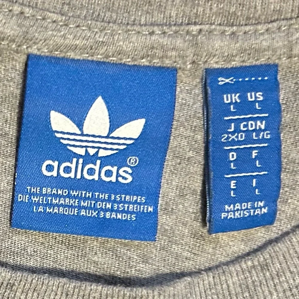 Adidas Original Trefoil Logo Graphic Tee Heather Gray Men’s Large - Picture 3 of 6